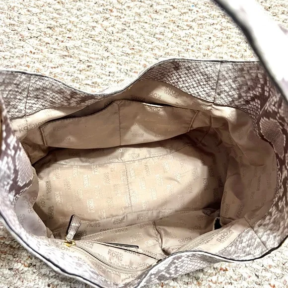 Authentic MK Python Print Hobo Shoulder Bag - Picture 3 of 5